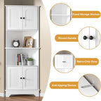 173CM Tall Corner Storage Cabinet Wooden 6-Tier Shelf