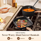 17pcs Induction Hob Pan Set Granite Cookware Sets