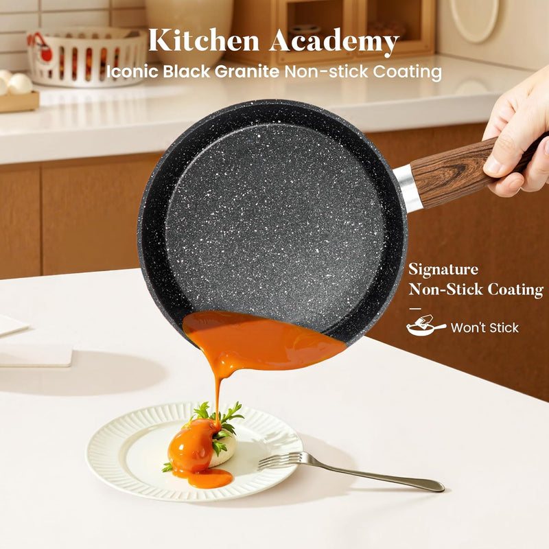 17pcs Induction Hob Pan Set Granite Cookware Sets