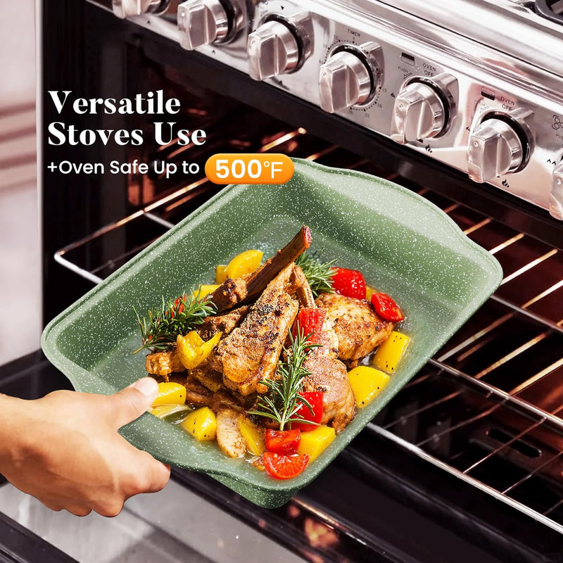 17pcs Induction Hob Pan Set Granite Cookware Sets