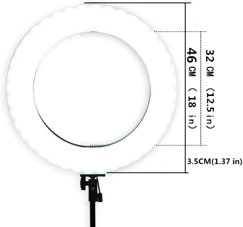 18" 60W LED Ring Light Beauty Lighting Eyebrow