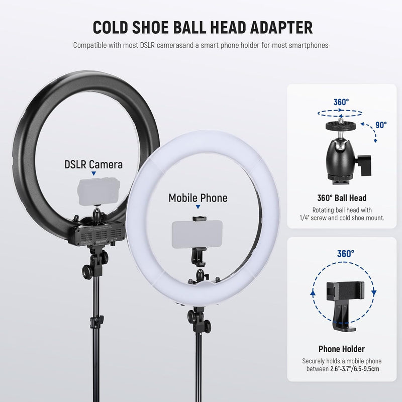 18 Inch 45CM LED Ring Light with Tripod