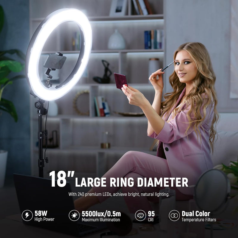 18 Inch 45CM LED Ring Light with Tripod