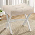 18-Inch Large Vanity Stool Chair Bench with Metal