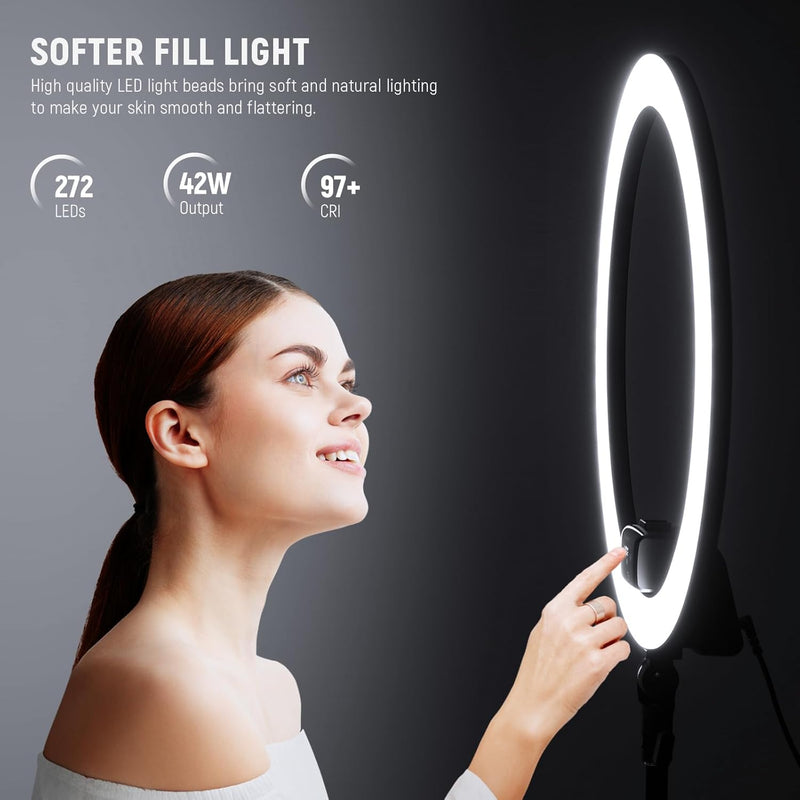 18" LED Ring Light with Tripod Stand Phone