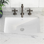 18-Inch Rectangle Undermount Bathroom Sink Porcelain Ceramic