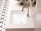 18-Inch Rectangle Undermount Bathroom Sink Porcelain Ceramic