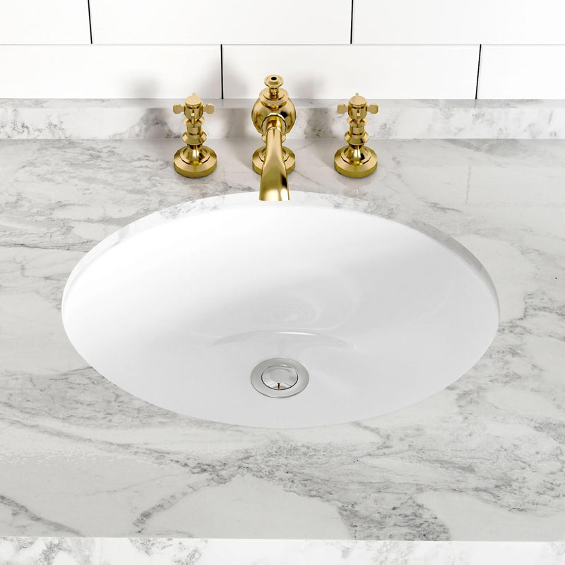 18-Inch Rectangle Undermount Bathroom Sink Porcelain Ceramic