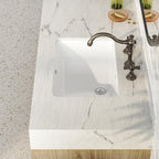 18-Inch Rectangle Undermount Bathroom Sink Porcelain Ceramic