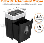 18-Sheet Cross-Cut Heavy Duty Paper Shredder