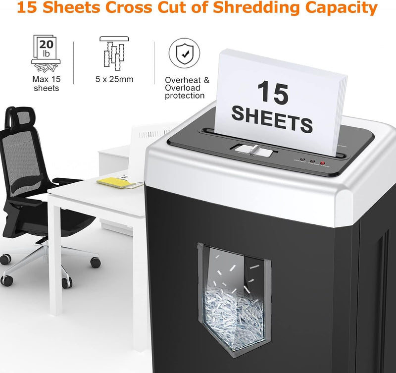 18-Sheet Cross-Cut Heavy Duty Paper Shredder