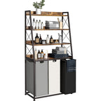 180L Laundry Basket 3 Compartments Hamper with 4 Tiers