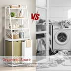 180L Laundry Basket 3 Compartments Hamper with 4