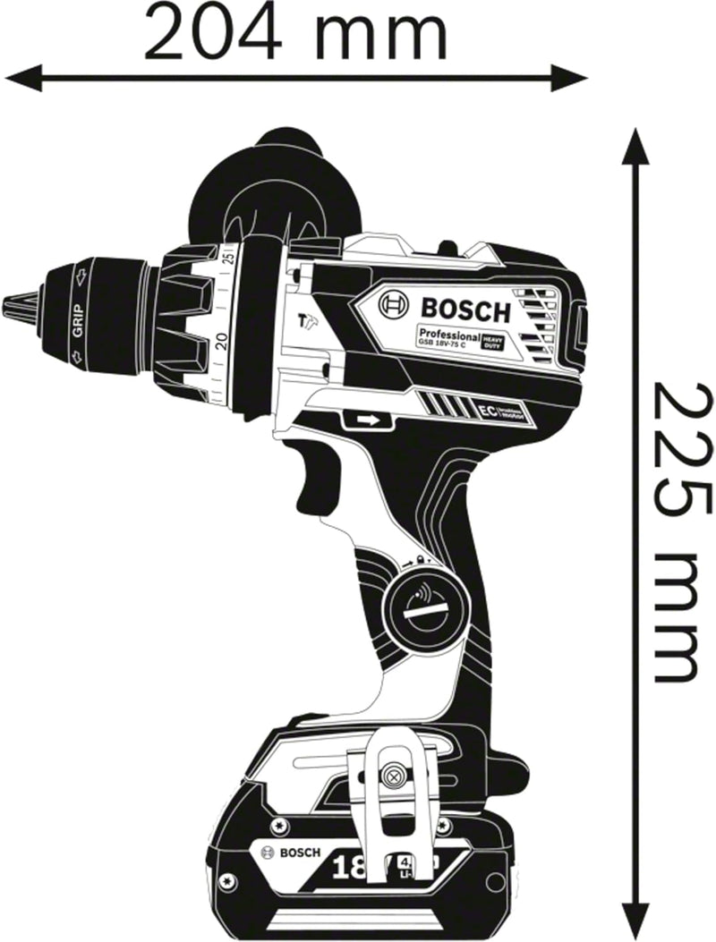 18V System Cordless Combi Drill Gsb 18V-110 C