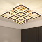 19.6-Inch Crystal Chandelier 8-Light LED Ceiling Light Cool