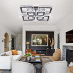 19.6-Inch Crystal Chandelier 8-Light LED Ceiling Light Cool