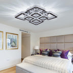 19.6-Inch Crystal Chandelier 8-Light LED Ceiling Light Cool