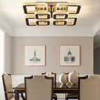 19.6-Inch Crystal Chandelier 8-Light LED Ceiling Light Cool