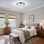 19.7" Crystal Flush Mount Chandelier Ceiling Light Cool
