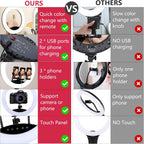 19 Inch LED Ring Light with Tripod Stand