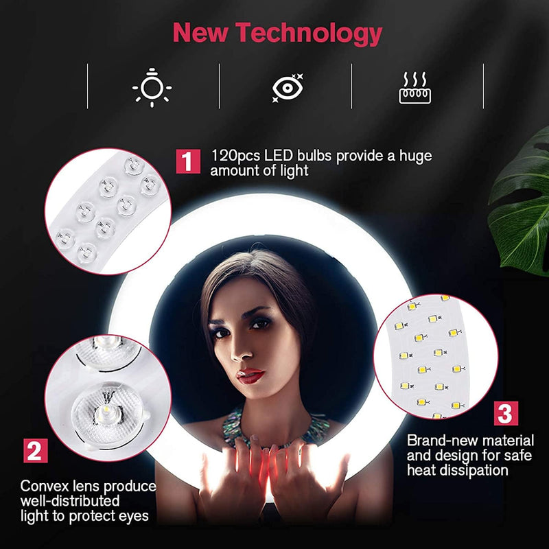 19 Inch LED Ring Light with Tripod Stand