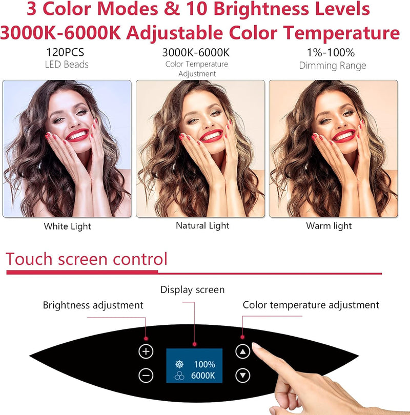 19 Inch LED Ring Light with Tripod Stand