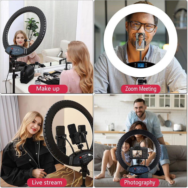 19 Inch LED Ring Light with Tripod Stand