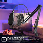 192khz 24bit USB Streaming Podcast PC Microphone