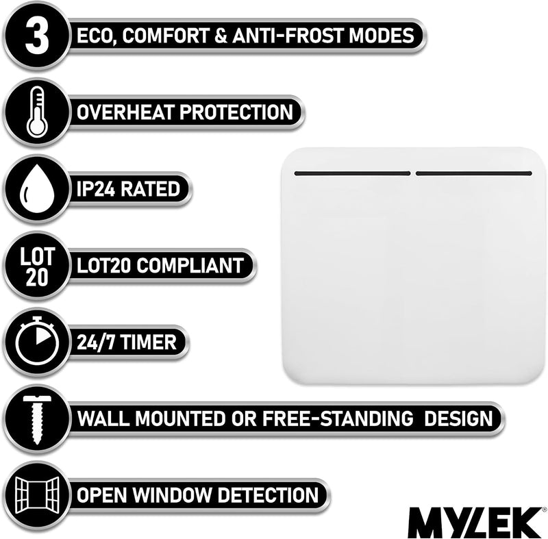1KW Electric Panel Heater Wall Mounted Or Freestanding