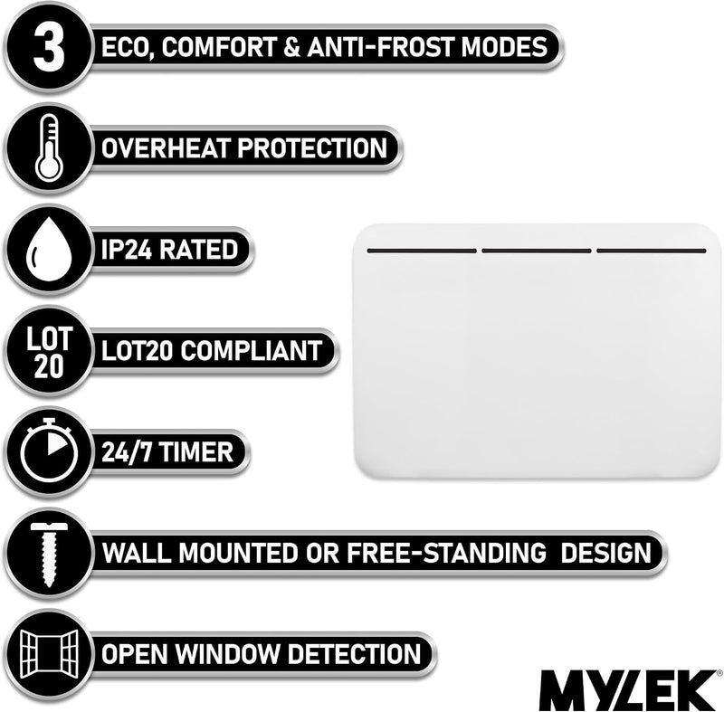 1KW Electric Panel Heater Wall Mounted Or Freestanding