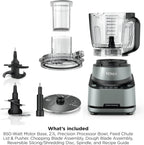 2.1L Food Processor 4 Auto Presets and Manual