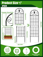 2.2 M Garden Trellis for Climbing Plants Trellises (4 Pack)