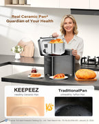 2.2lb Automatic Bread Maker Ceramic Pan 17-In-1 Stainless