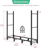 2.44m Outdoor Firewood Rack for Fireplace