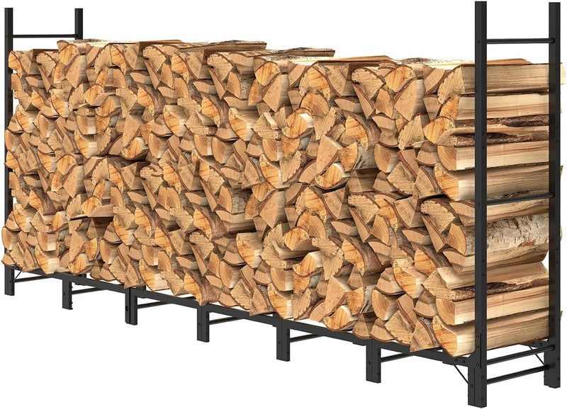 2.44m Outdoor Firewood Rack for Fireplace