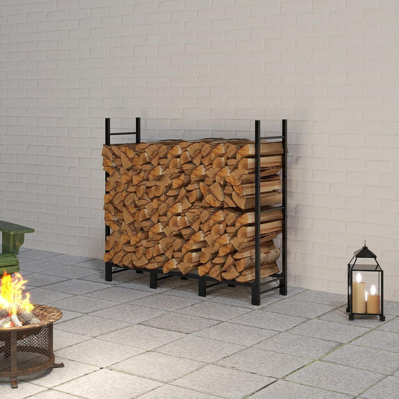 2.44m Outdoor Firewood Rack for Fireplace