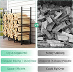 2.44m Outdoor Firewood Rack for Fireplace