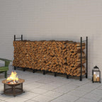 2.44m Outdoor Firewood Rack for Fireplace