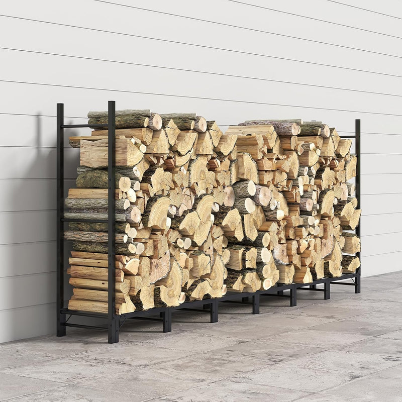 2.44m Outdoor Firewood Rack for Fireplace