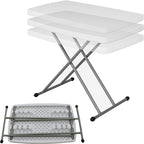 2.5FT Folding Table with Adjustable Heights Personal Plastic