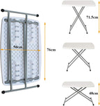 2.5FT Folding Table with Adjustable Heights Personal Plastic
