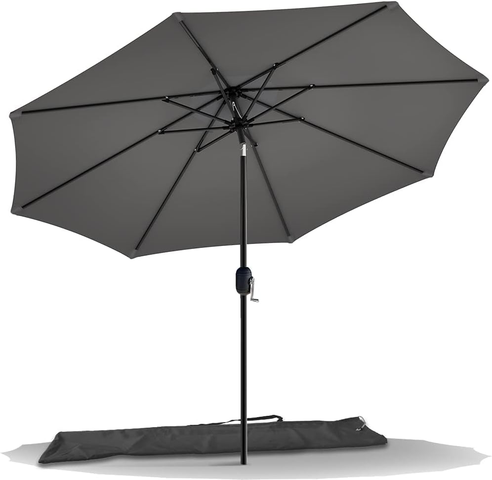 2.7m Garden Parasol Umbrella with Cover Crank