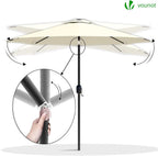 2.7m Garden Parasol Umbrella with Cover Crank