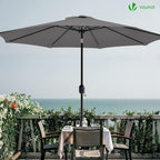 2.7m Garden Parasol Umbrella with Cover Crank