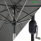 2.7m Garden Parasol Umbrella with Cover Crank
