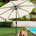2.7m Garden Parasol Umbrella with Cover Crank