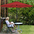 2.7m Garden Parasol Umbrella with Cover Crank
