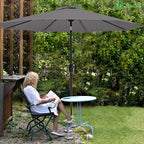 2.7m Garden Parasol Umbrella with Cover Crank