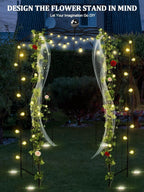2.9m 4-Sided Metal Heavy Duty Birdcage Shape Garden