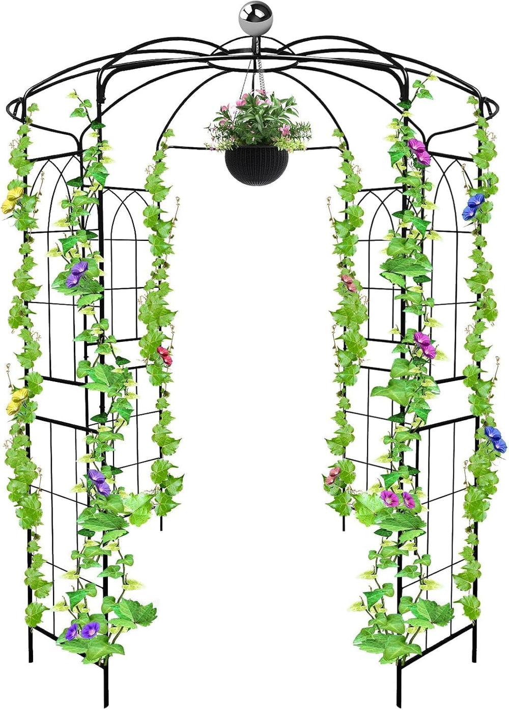 2.9m 4-Sided Metal Heavy Duty Birdcage Shape Garden
